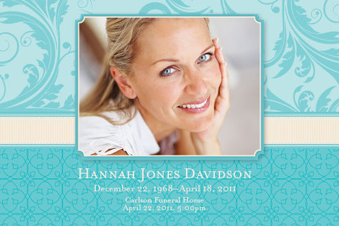 Damask Announcement Postcard